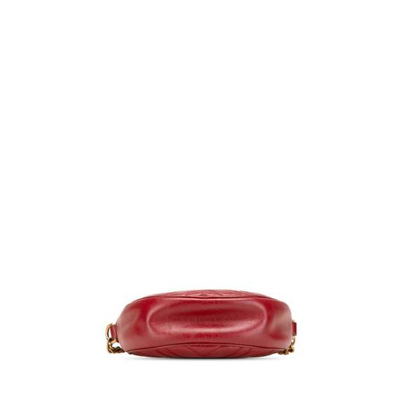 GUCCI Red Leather GG Marmont Shoulder Bag - Picture 3 of 10